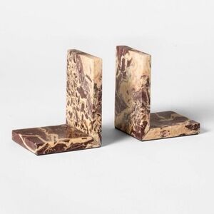 Threshold Studio McGee Decorative Set of 2 Levanto Marble Bookends